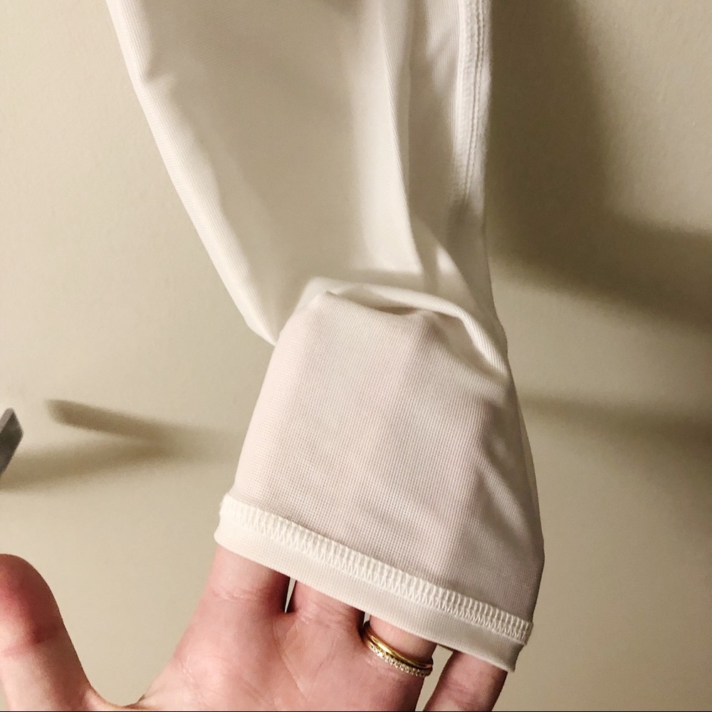 ALO Yoga Elevate High-Waisted Leggings White Sheer Athleisure - Picture 7 of 12